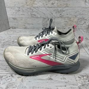 Brooks Ricochet 3 Athletic Shoes Womens Size‎ 9 White Pink Running 1203481B143